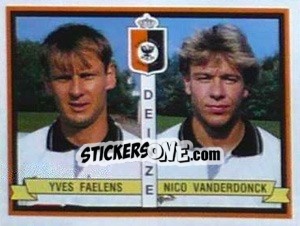 Sticker Yves Faelens / Nico Vanderdonck - Football Belgium 1993-1994 n. 373 - Panini