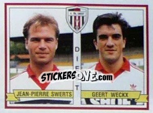 Cromo Jean-Pierre Swerts / Geert Weckx - Football Belgium 1993-1994 - Panini