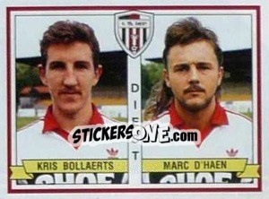 Sticker Kris Bollaerts / Marc D'Haen - Football Belgium 1993-1994 - Panini