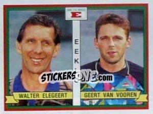 Sticker Walter Elegeert / Greet Van Vooren - Football Belgium 1993-1994 n. 381 - Panini