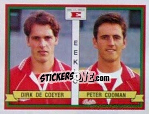 Sticker Dirk De Coeyer / Peter Cooman - Football Belgium 1993-1994 - Panini