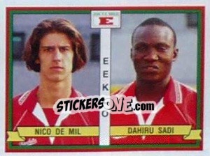 Cromo Nico De Mil / Dahiru Sadi - Football Belgium 1993-1994 n. 385 - Panini