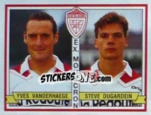 Cromo Yves Vanderhaege / Steve Dugardein - Football Belgium 1993-1994 n. 390 - Panini