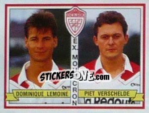 Cromo Dominique Lemoine / Piet Verschelde - Football Belgium 1993-1994 - Panini