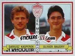 Sticker Dariusz Kasperek / Olivier Baudry - Football Belgium 1993-1994 n. 392 - Panini