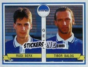 Sticker Rudi Berx / Tibor Balog - Football Belgium 1993-1994 n. 395 - Panini