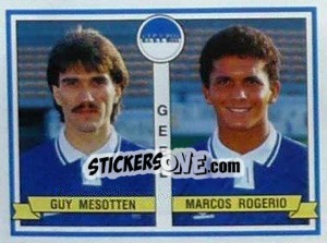Figurina Guy Mesotten / Marcos Rogerio - Football Belgium 1993-1994 - Panini