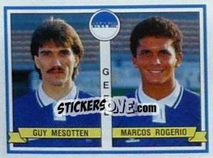 Figurina Guy Mesotten / Marcos Rogerio - Football Belgium 1993-1994 n. 398 - Panini