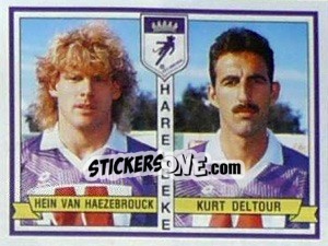 Figurina Hein Van Haezebrouck / Kurt Deltour - Football Belgium 1993-1994 n. 400 - Panini
