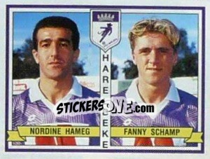 Figurina Nordine Hameg / Fanny Schamp - Football Belgium 1993-1994 n. 402 - Panini