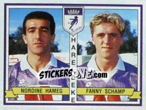 Cromo Nordine Hameg / Fanny Schamp - Football Belgium 1993-1994 - Panini