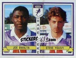 Sticker Joe Bwalya / Steve Yousfi - Football Belgium 1993-1994 - Panini