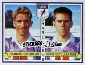 Figurina Francis Couvreur / Joris Detollenaere - Football Belgium 1993-1994 - Panini