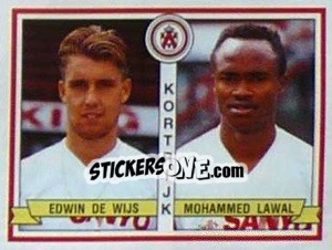 Sticker Edwin De Wijs / Mohammed Lawal - Football Belgium 1993-1994 n. 410 - Panini