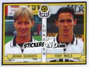 Sticker Johan Schoofs / Tony Mols - Football Belgium 1993-1994 n. 412 - Panini