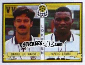 Sticker Daniel De Raeve / Nzelo Lembi - Football Belgium 1993-1994 n. 414 - Panini