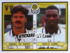 Sticker Daniel De Raeve / Nzelo Lembi - Football Belgium 1993-1994 - Panini