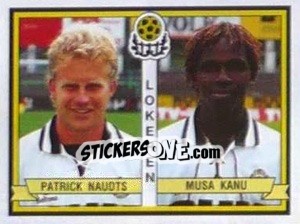 Cromo Patrick Naudts / Musa Kanu - Football Belgium 1993-1994 n. 415 - Panini