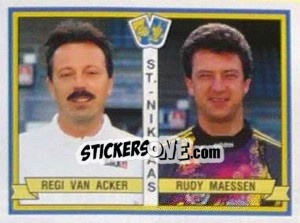 Sticker Regi Van Acker / Rudy Maessen - Football Belgium 1993-1994 n. 423 - Panini
