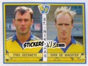 Sticker Pino Decraeye / Dirk De Wachter - Football Belgium 1993-1994 - Panini
