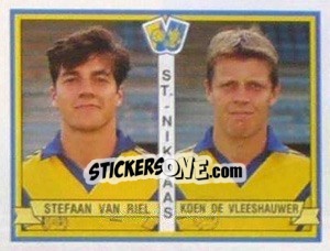 Cromo Stefaan Van Riel / Koen De Vleeshauwer - Football Belgium 1993-1994 - Panini