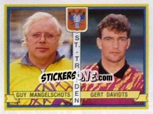 Sticker Guy Mangelschots / Gert Davidts - Football Belgium 1993-1994 - Panini