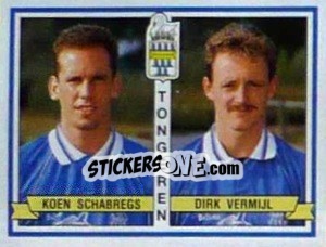 Figurina Koen Schabregs / Dirk Vermijl - Football Belgium 1993-1994 n. 438 - Panini