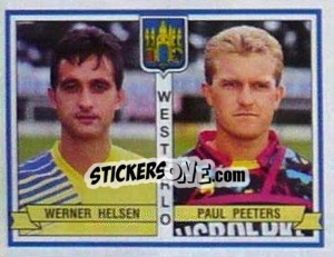Sticker Werner Helsen / Paul Peeters - Football Belgium 1993-1994 - Panini
