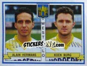 Sticker Alain Hermans / Koen Burg - Football Belgium 1993-1994 - Panini