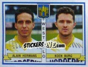 Figurina Alain Hermans / Koen Burg - Football Belgium 1993-1994 n. 444 - Panini