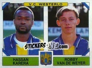 Figurina Hassan Karera / Robby Van De Weyer - Football Belgium 1994-1995 - Panini