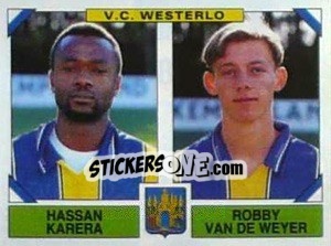 Sticker Hassan Karera / Robby Van De Weyer - Football Belgium 1994-1995 n. 483 - Panini