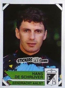 Figurina Hans De Schrijver - Football Belgium 1994-1995 - Panini