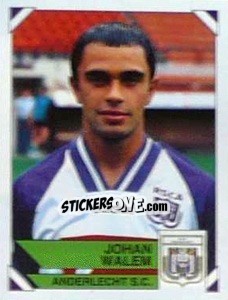 Sticker Johan Walem - Football Belgium 1994-1995 - Panini