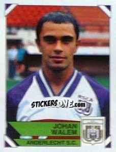 Sticker Johan Walem - Football Belgium 1994-1995 n. 37 - Panini