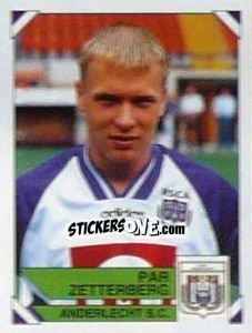 Sticker Par Zetterberg - Football Belgium 1994-1995 n. 39 - Panini