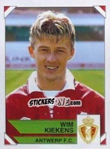 Figurina Wim Kiekens - Football Belgium 1994-1995 - Panini