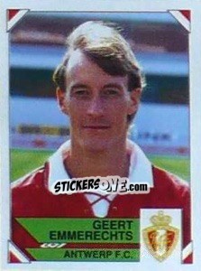 Sticker Geert Emmerechts - Football Belgium 1994-1995 - Panini
