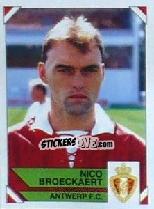 Sticker Nico Broeckaert - Football Belgium 1994-1995 - Panini