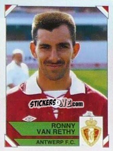 Sticker Ronny van Rethy - Football Belgium 1994-1995 - Panini