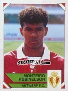 Sticker Monteiro Rubinelson - Football Belgium 1994-1995 - Panini