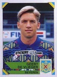 Sticker Geert De Vlieger - Football Belgium 1994-1995 - Panini
