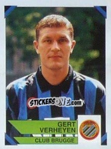 Sticker Gert Verheyen - Football Belgium 1994-1995 - Panini