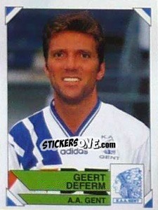 Sticker Geert Deferm - Football Belgium 1994-1995 n. 149 - Panini