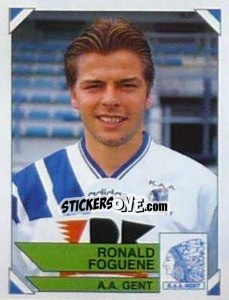 Sticker Ronald Foguene - Football Belgium 1994-1995 - Panini