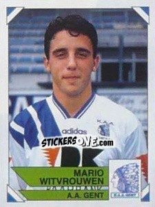 Sticker Mario Witvrouwen - Football Belgium 1994-1995 n. 155 - Panini