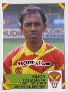 Figurina Simon Tahamata - Football Belgium 1994-1995 n. 175 - Panini