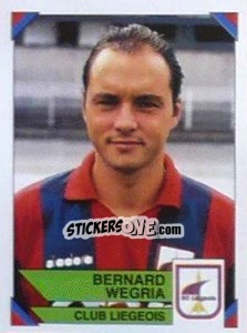 Sticker Bernard Wegria - Football Belgium 1994-1995 - Panini