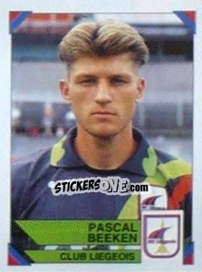 Sticker Pascal Beeken - Football Belgium 1994-1995 n. 196 - Panini