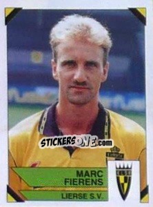 Figurina Marc Fierens - Football Belgium 1994-1995 - Panini